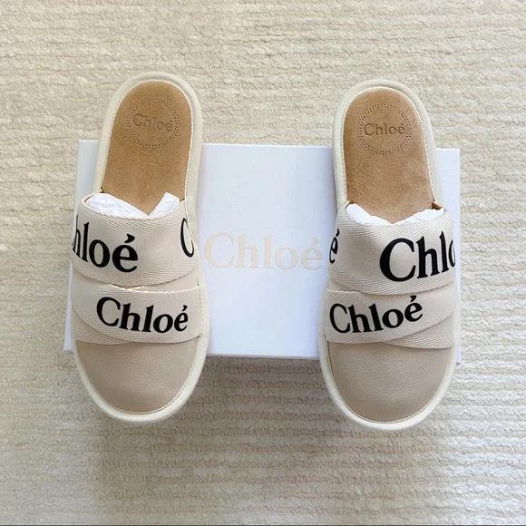 NWT Chloe Woody suede slippers size 10 - Picture 5 of 16